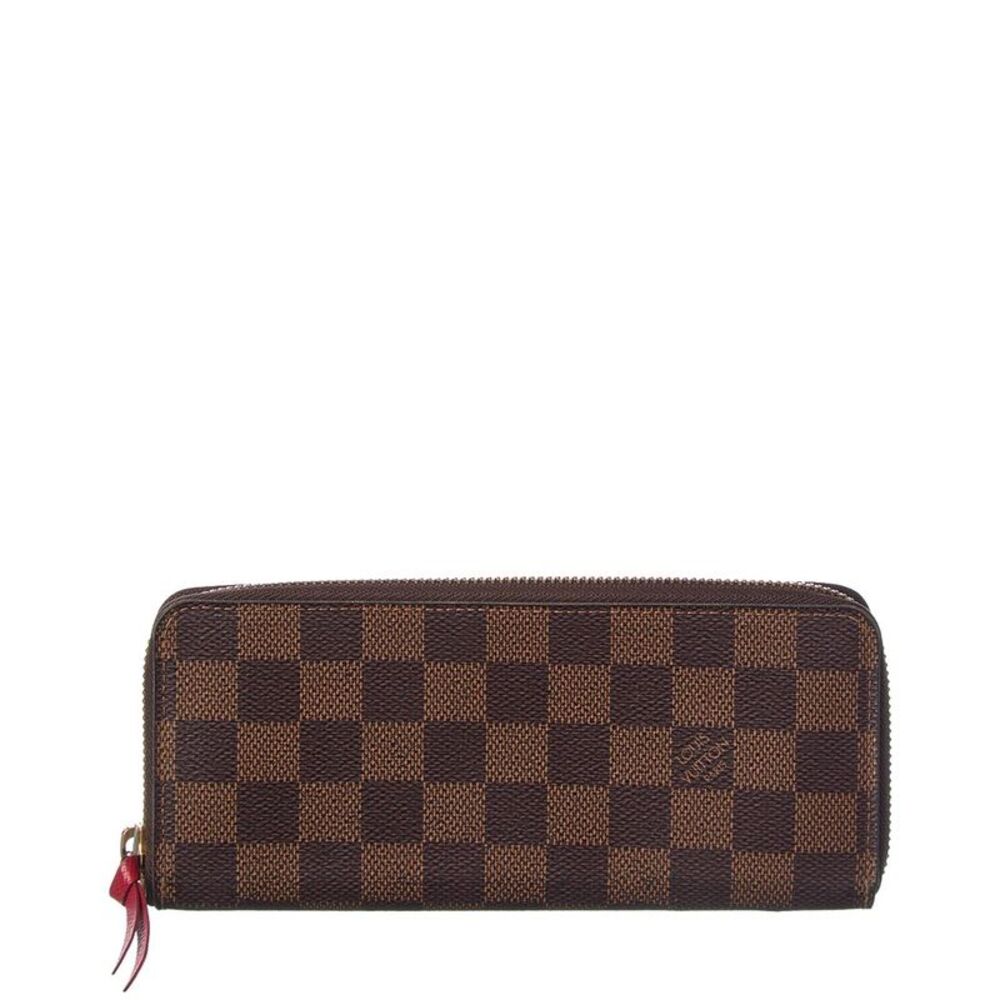 Louis Vuitton Brown Damier Ebene Coated Canvas Clemence Wallet (Authentic